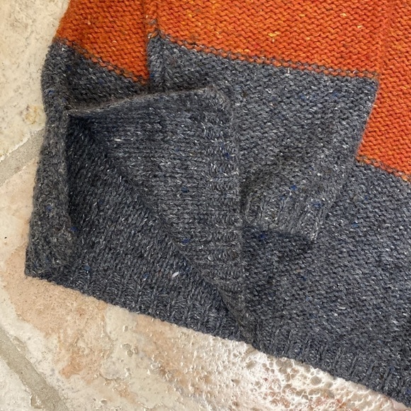 Northern Isles Wool blend chunky knit color block Sweater Womens XL warm Winter - Picture 6 of 8